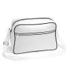 BG14 Bagbase Retro Shoulder Bag White / Black colour image